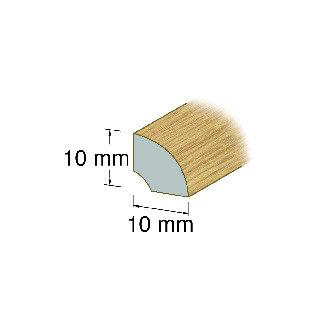 KVARTSLIST PVC 10X10MM 2500MM
